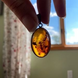 Ukrainian Amber Necklace Pendant